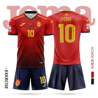 joma Homer soccer jersey short-sleeved shirt + shorts set 3DT T-shirt children's training uniform team match soccer jersey