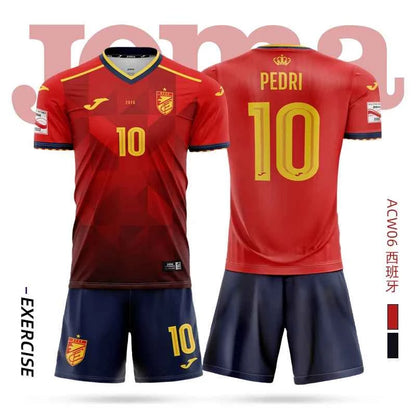 joma Homer soccer jersey short-sleeved shirt + shorts set 3DT T-shirt children's training uniform team match soccer jersey