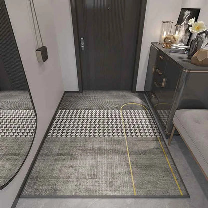 VIKAMA Modern Simple Brown Tone Entry Carpet Non-Slip Easy To Clean And Take Care Of The Entrance Living Room Bedroom Home Decor