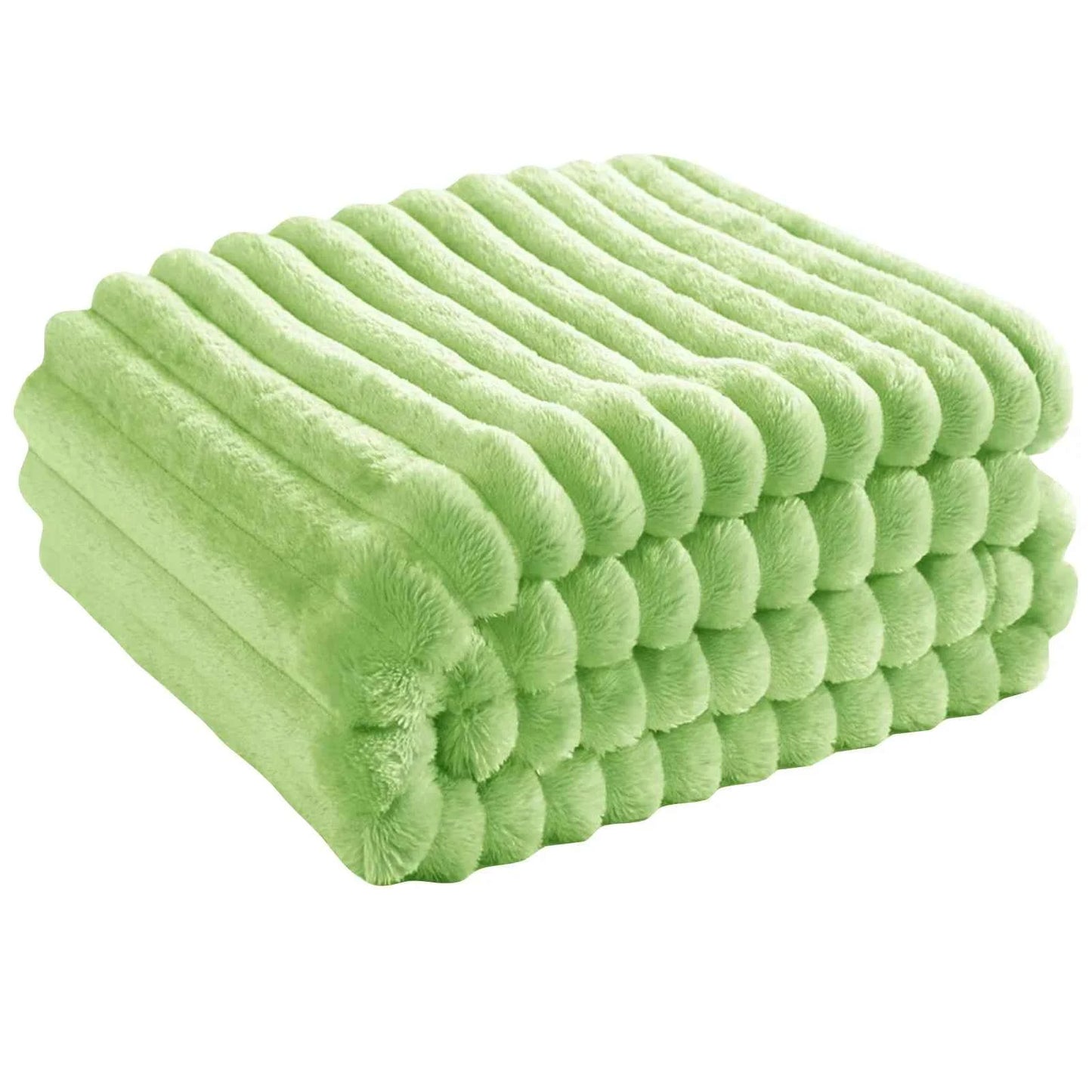 Striped Flannel Blankets For Beds Solid Pink Blue Color Soft Warm Mink Throw Sofa Cover Bedspread Beach Airplane Travel Blankets