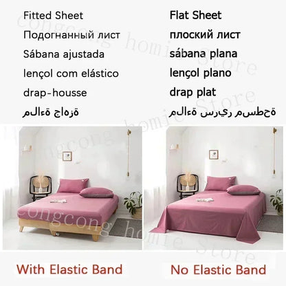 High-end Milk Velvet Autumn Winter Warm Duvet Cover Set with Bed Sheet Quilt Cover and Pillowcases Warmth Cozy Bedding Set Queen