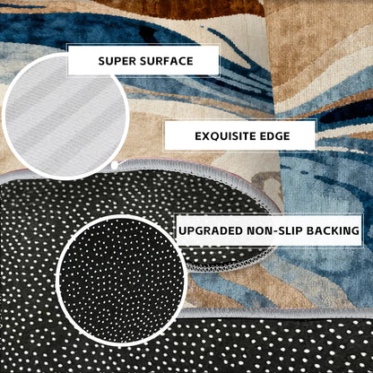 VIKAMA Modern Geometric Area Rug – Anti-Skid Durable Carpet for Living Room, Bedroom & Kids Room