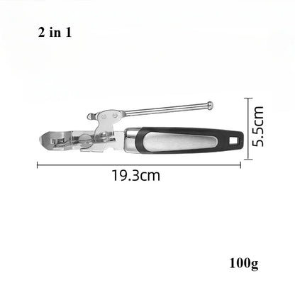 Professional Iron Manual Can Opener Multifunctional Stainless Steel Beer Handle Can Opener Kitchen Gadgets Bottle Openers Jar