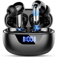 J56 Wireless Earbuds Bluetooth 5.3, Hi-Fi Stereo Bass, 48H Playtime with LED Display, IP7 Waterproof, Smart Touch Control, 13.2mm Driver, Lightweight in-Ear Headphones with Mic.