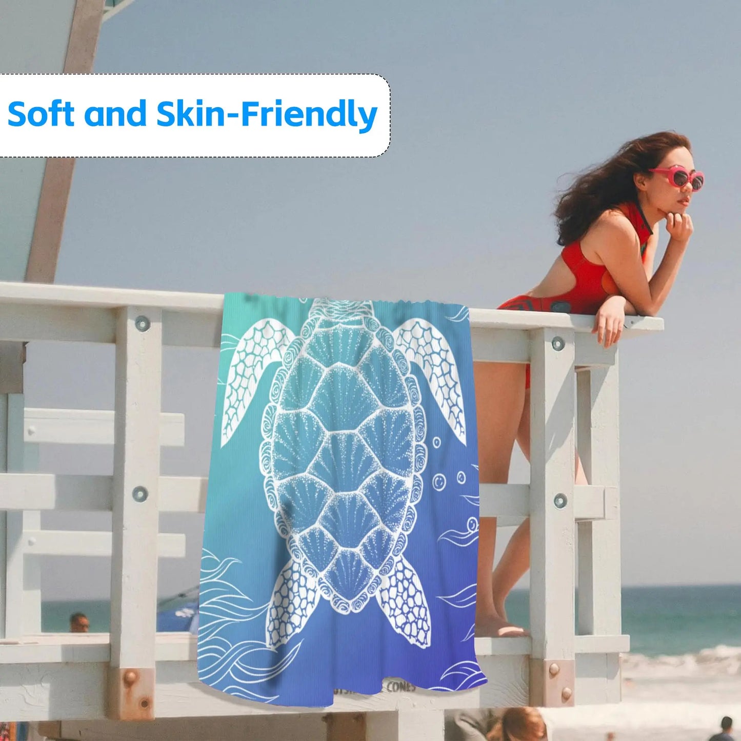 Large Microfiber Beach Towel Quick Dry Sun Protection Absorbent Bath Towel