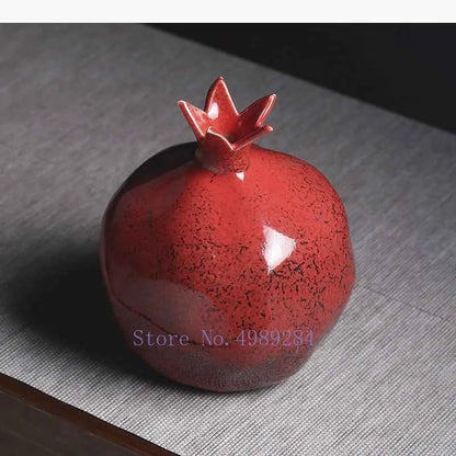 Creativity Ceramic Vase Red Pomegranate Flower Arrangement Accessories Flower Vase Decorative Ornaments Modern Home Decoration
