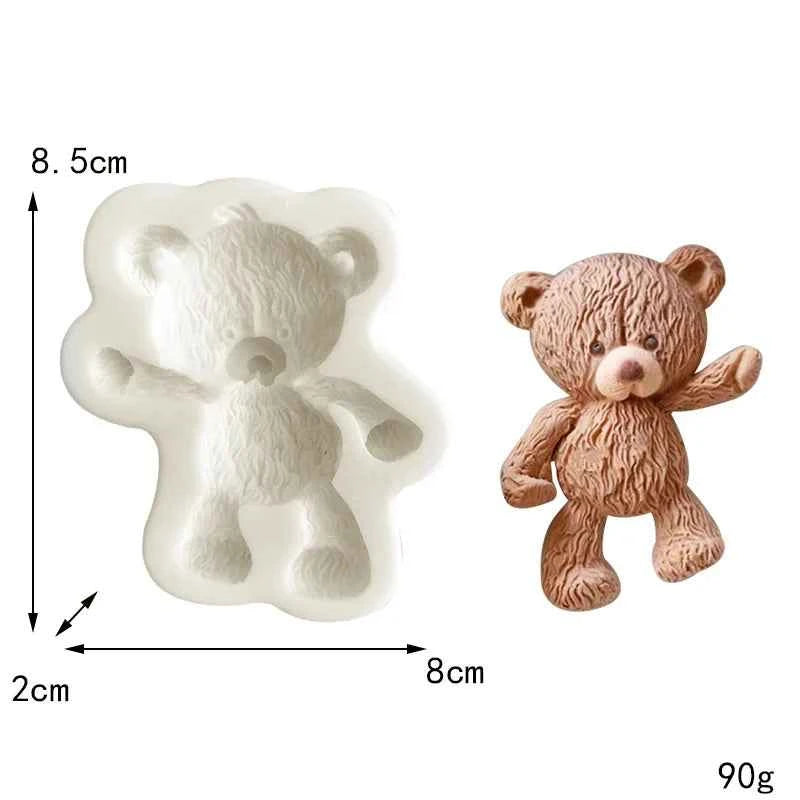 3D Bear Silicone Mold Cake Baking Decorating Tools Chocolate Candy Dessert Fondant Moulds Party DIY Pastry Kitchen Accessories