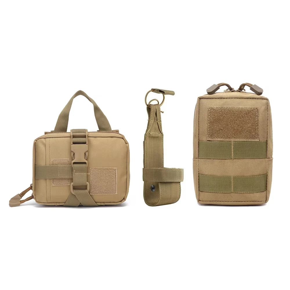 Tactical Dog Harness with Leash & Detachable Pouches
