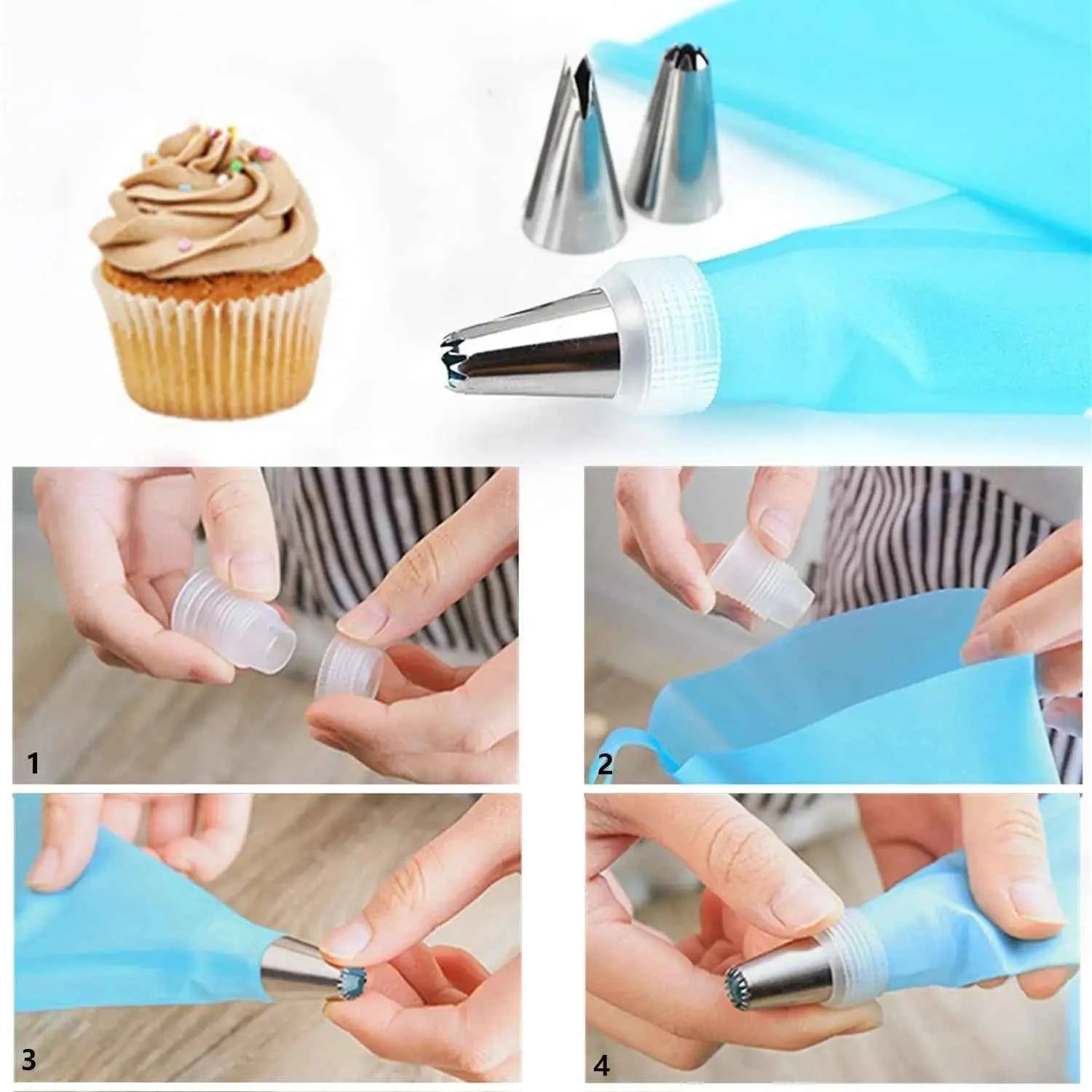 Pastry Socket Cake Nozzles for Confectionery Professional Set Icing Cream Piping Tips Cookies Cupcake Cake Decorating Tool