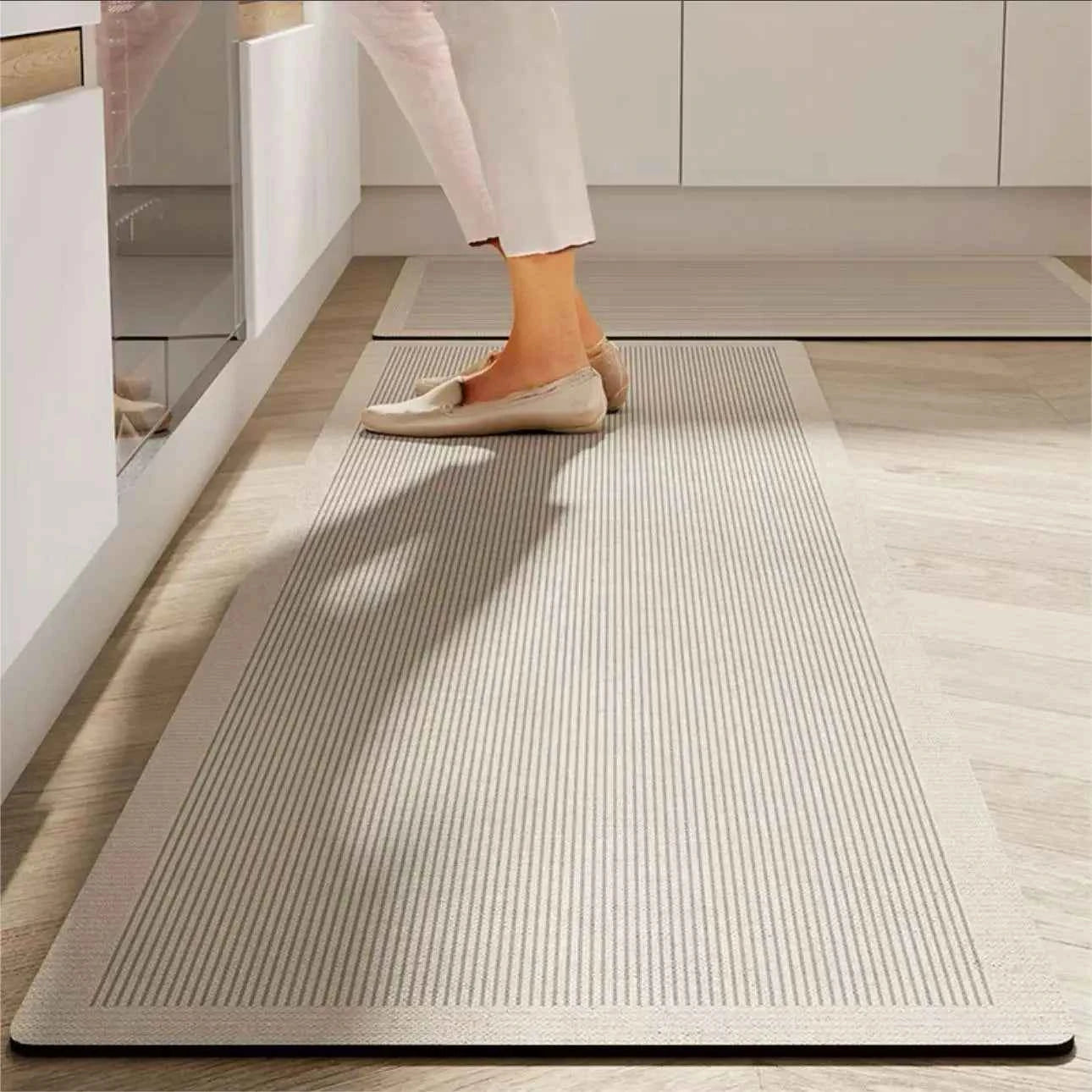 VIKAMA Kitchen Floor Mats Diatomaceous Earth Carpet Non-slip Wipable Extension Strip Dirt-resistant Absorbent Foot Mats
