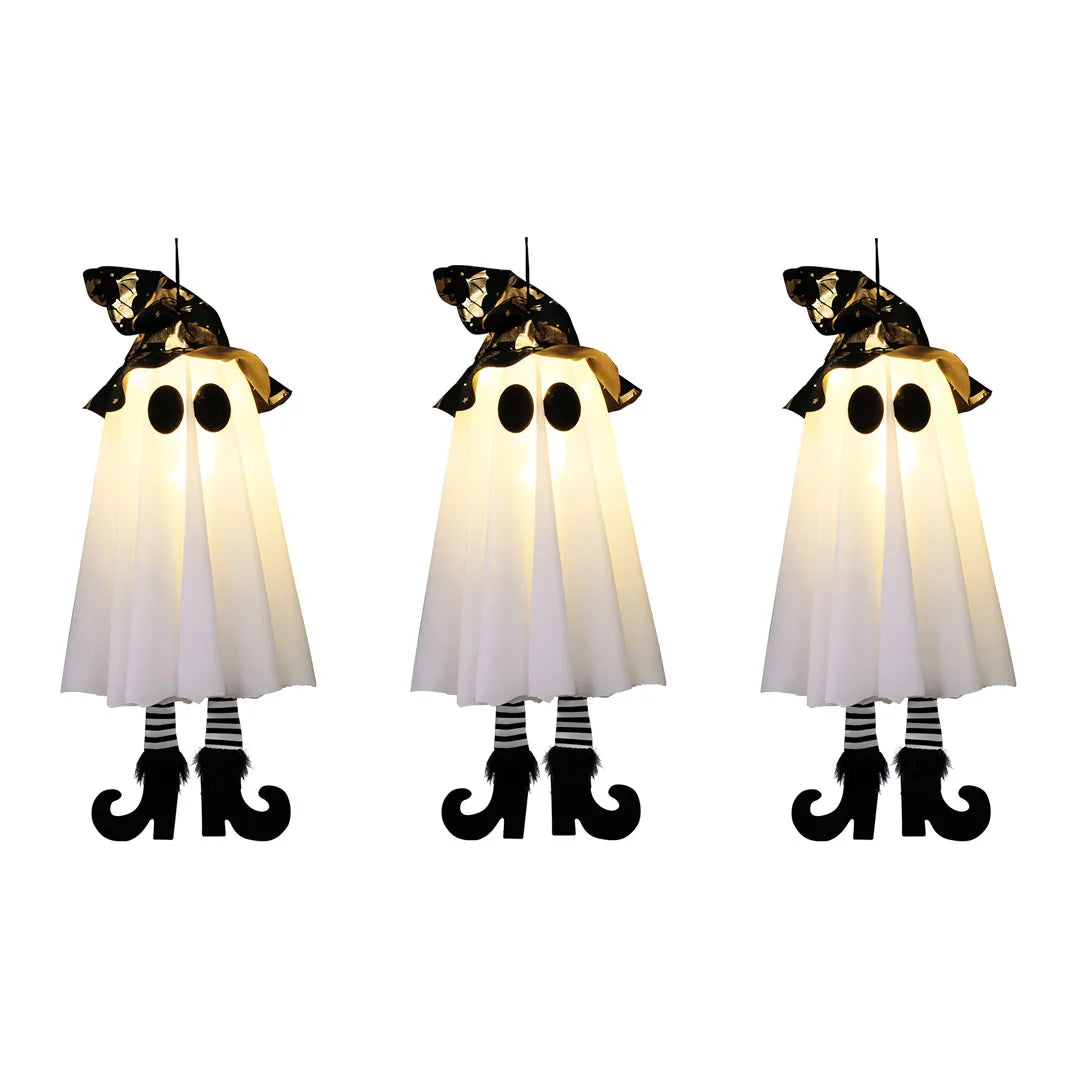 1/3pcs Halloween LED Light Up Witch Ghost Hanging Horror Ornaments Lamp for Home Outdoor Yard Halloween Party Decoration Gifts
