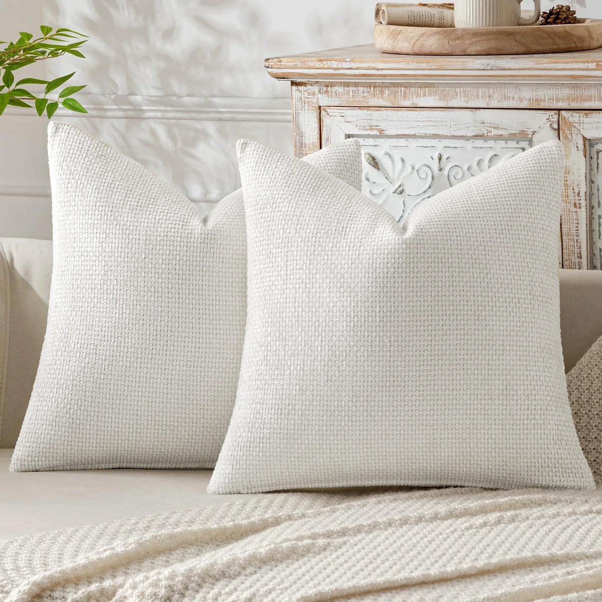 Dark Green Chenille Decorative Cushion Cover