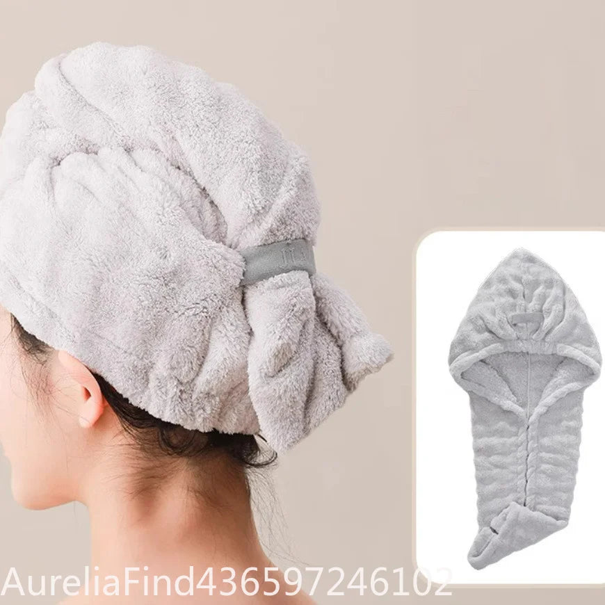 1PC Microfiber Quick Dry Hair Wrap Bonnet Super Absorbent Soft Hair Towel