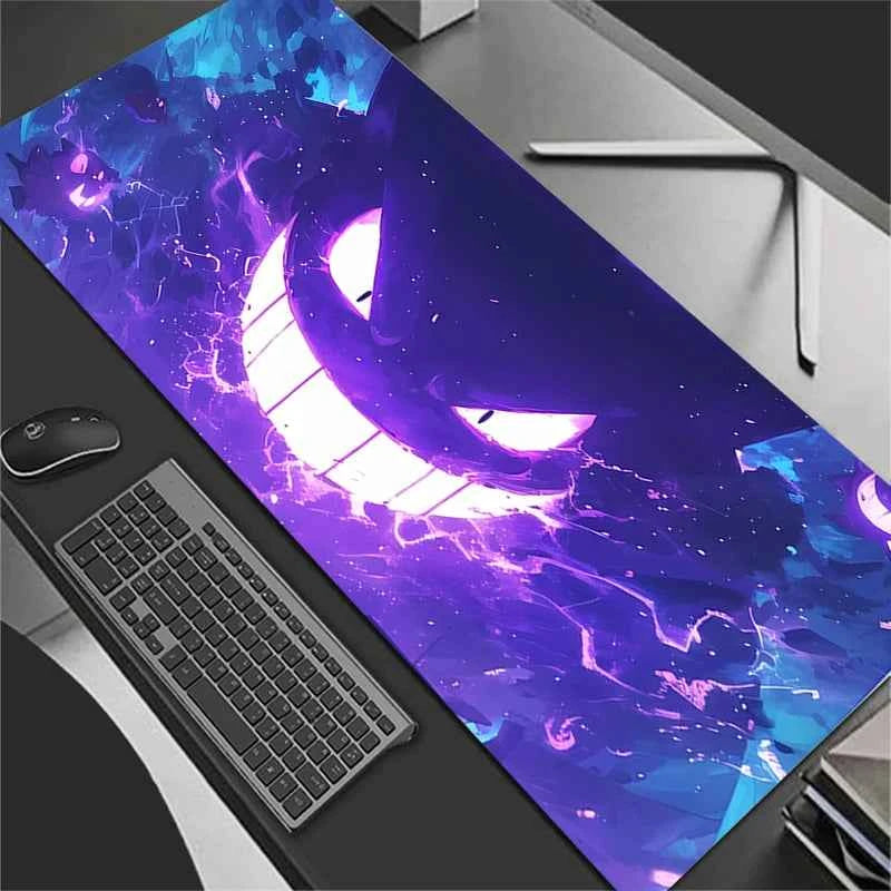 90x40cm Mouse Pad Gamer Large Computer Notebook Pc Mousepad xxl Carpet Gaming Accessories P-Pokemons G-Gengar Keyboard Desk Mat