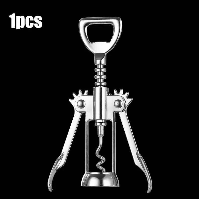 Steel Wine Corkscrew Wine Opener Multifunctional Stainless Corkscrew Kitchen Supplies Red Wine Bottle Opener Beer Driver