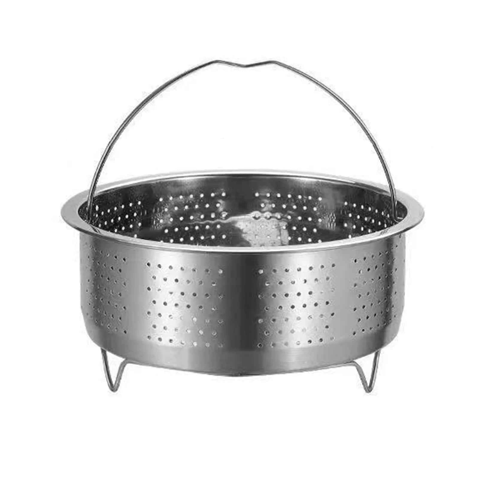 Stainless Steel Steamer Rack Insert Stock Pot With Handle Steaming Tray Rice Pressure Cooker Basket Steamer Kitchen Cooking Tool