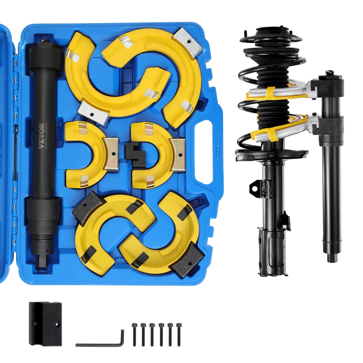 MacPherson Strut Spring Compressor Kit Interchangeable Fork Strut Coil Extractor Remover Tool