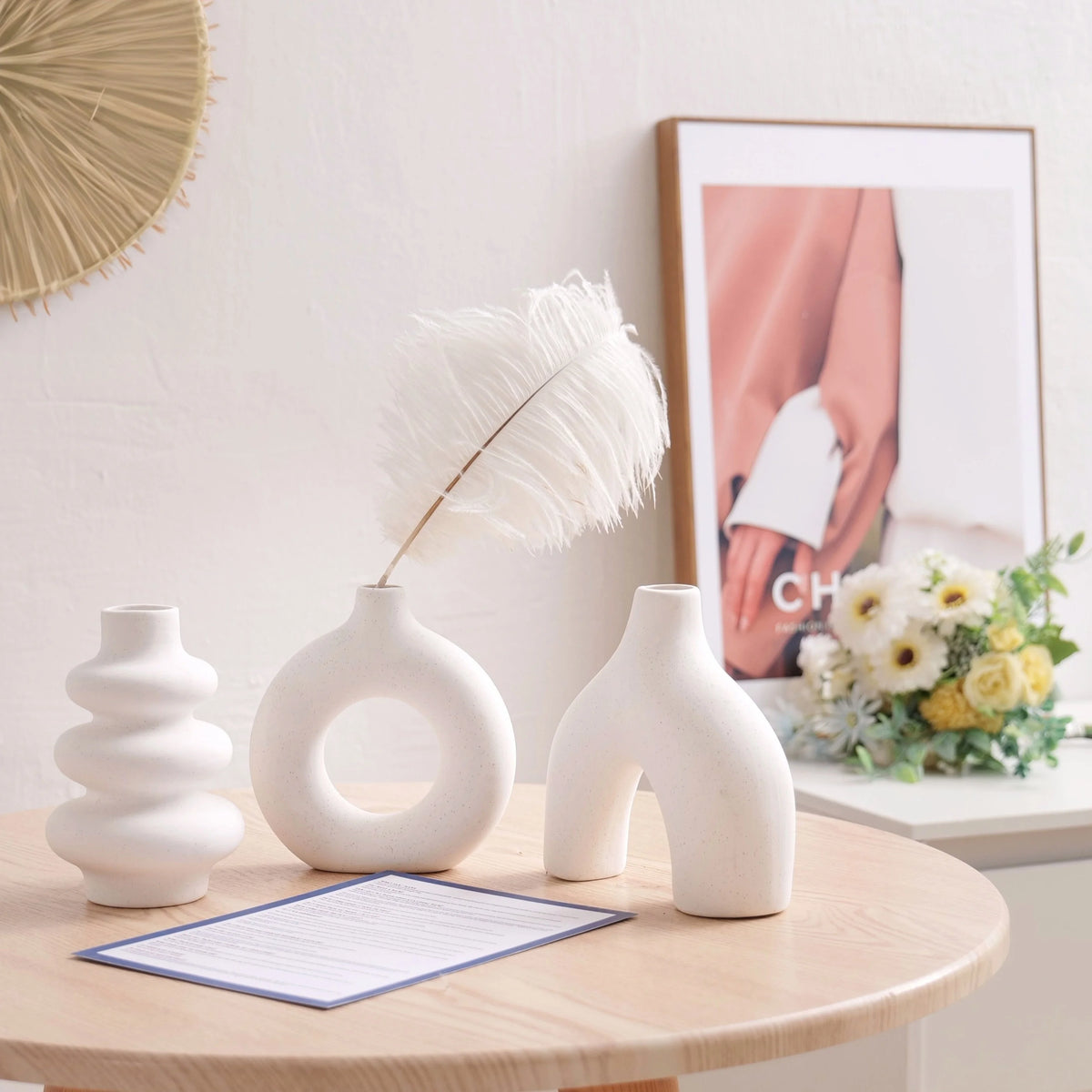 Ensemble de vases en céramique bohèmes, ornements de vases décoratifs, pour mariage, salon, chambre, café, cadeaux de décoration de table à manger