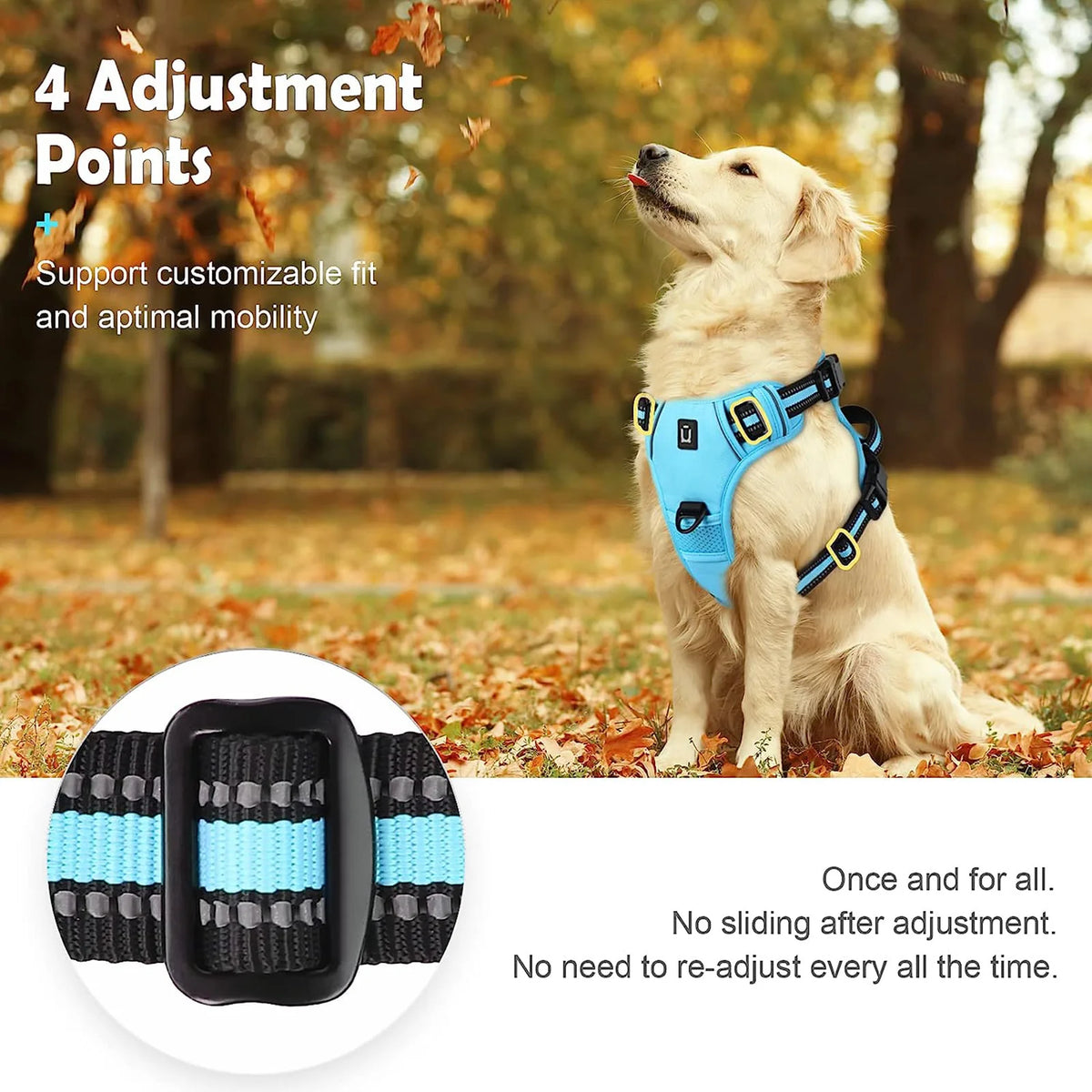 No-Pull Adjustable Dog Harness with Control Handle