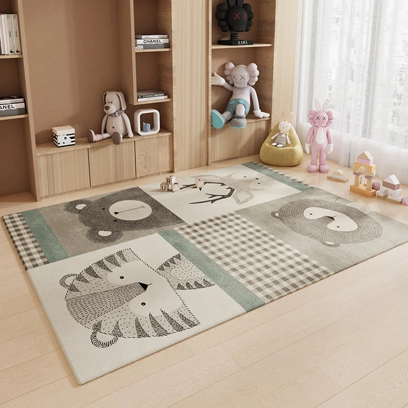VIKAMA Cartoon Kids Room Rug – Soft Noise-Reducing Floor Mat for Children's Bedroom & Living Room