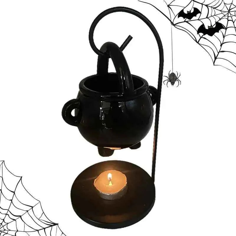 Hanging Cauldron Wax Burner Witch Caldron Pot Candle Holder Witchcraft Supplies Essential Oil Incense Aroma Diffuser Home Decor