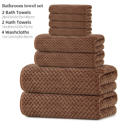 8-Piece Premium Towel Set, 2 Bath Towels + 2 Hand Towels