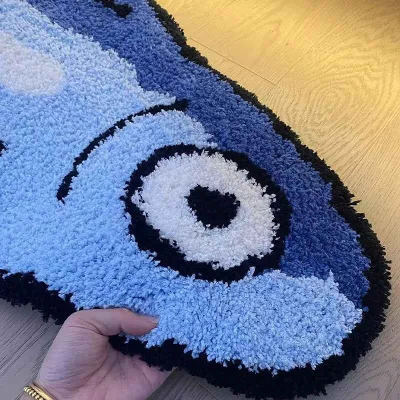 VIKAMA Cartoon Salmon Bedroom Bedside Rug Decorative Floor Mat Creative Soft Plush Carpet Bathroom Bathroom Home Decoration