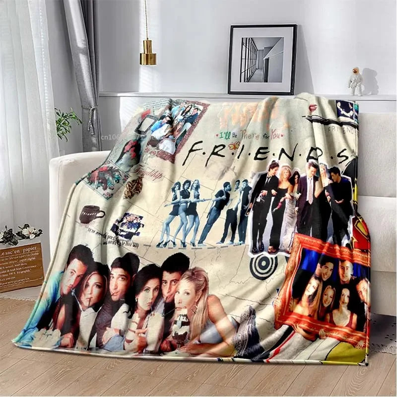 Friends Classic TV Series Blanket Character Pattern Collection Flannel Blanket Soft Bedspread Sofa Warming Cover Christmas Gift