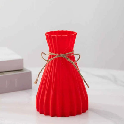Creative Origami Vase European Pleated Vase Plastic Waist Folding Flower Vase Folding Paper Style Dry Flower Bottle Modern