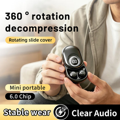 SK55 Sleep Earbuds – Bluetooth 6.0, Noise Cancelling, Zero Ear Pressure, Invisible Flat Design