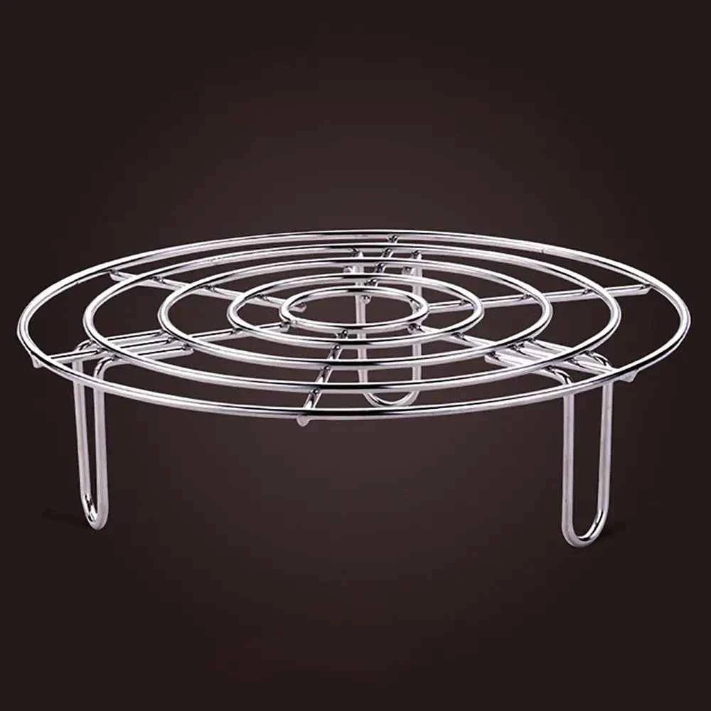 15.5-27.5cm Stainless Steel Steamer Rack Heavy Duty Round Durable Pot Pan Pressure Cooker Trivet Kitchen Cookware Accessories