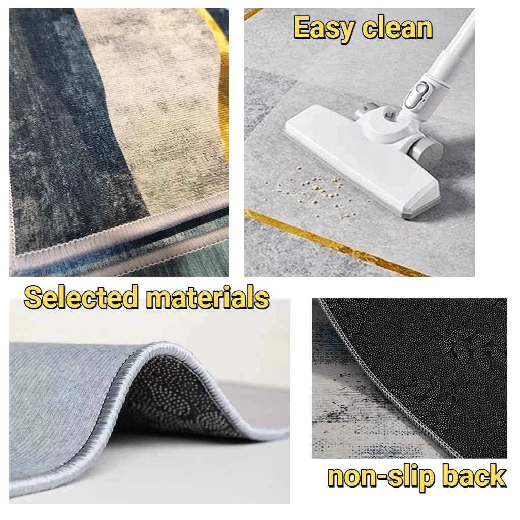 Grey Easy Clean Runner Carpets Light Luxury Floor Mat Room Doorway Hall Decor Long Corridor Carpet Home Living Room Hallway Rugs