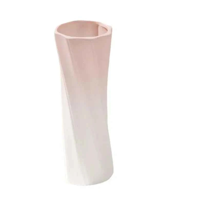 Nordic Plastic Vase Simple Pink Fresh Flower Pot Storage Bottle for Flowers Living Room Modern Home Decorations Ornaments