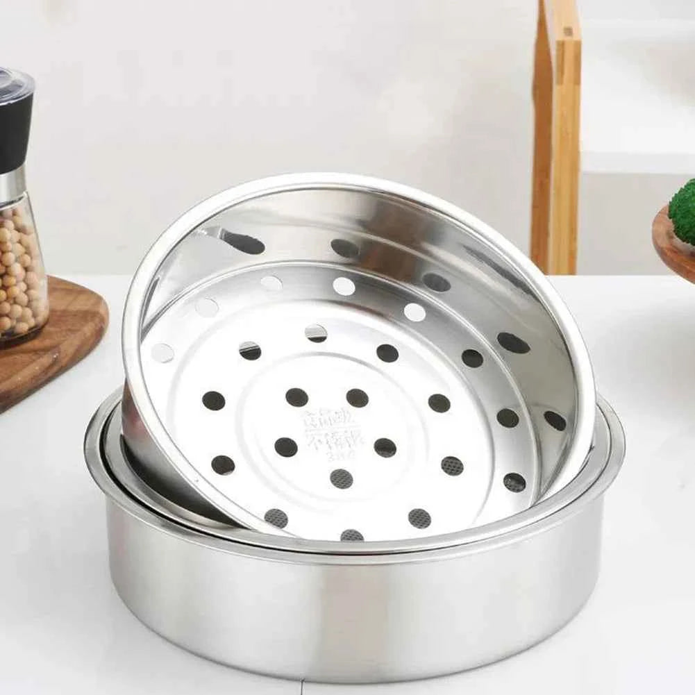 Stainless Steel Steamer Steaming Basket Thickened Household Rice Cooker Steamer Thickened Cookware Accessories