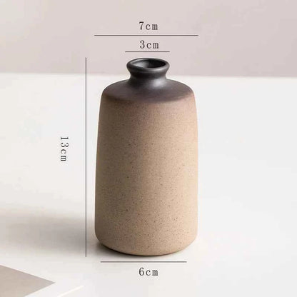 Creative Irregular Stone Shape Ceramic Vase Flowers Plant Potted Hydroponics Mini Vase Interior Aesthetics Home Decoration Gifts