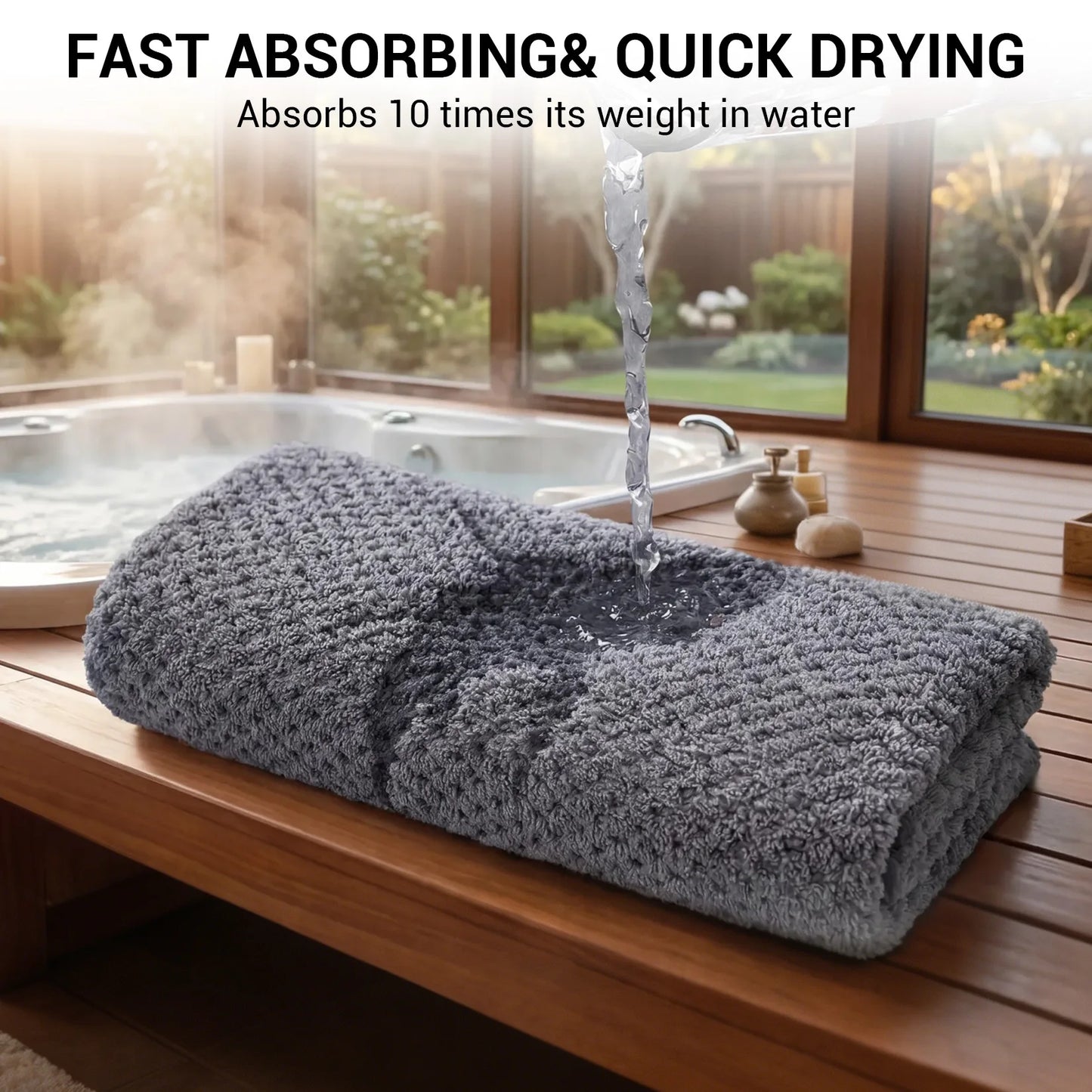 4-Pack Microfiber Bath Towel Set, 35.4"x67" Soft Absorbent Quick Dry