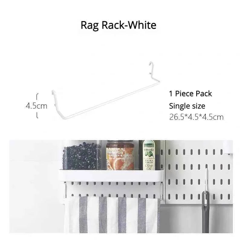 New DIY Pegboard Accessories Hanging Shelf Storage Hooks Wall Organizer No Punching Crafts Organization For Garage Kitchen Room