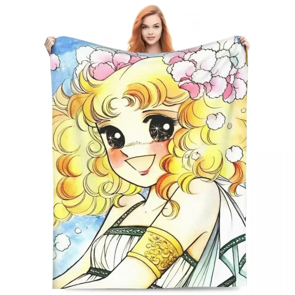 Candy Candy Manga Fleece Blankets Drama Adventure Custom Throw Blankets for Sofa Bedding Lounge