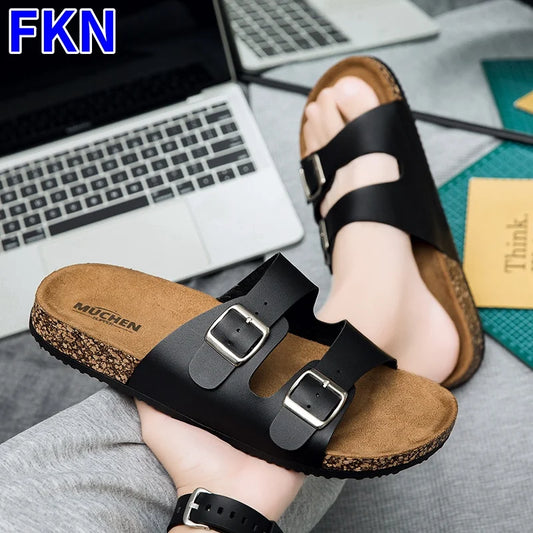 Summer men and women slippers Birken indoor non-slip cork slippers girls beach outdoor sandals family comfortable casual shoes