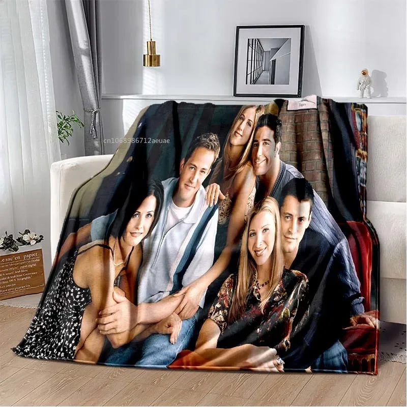 Friends Classic TV Series Blanket Character Pattern Collection Flannel Blanket Soft Bedspread Sofa Warming Cover Christmas Gift