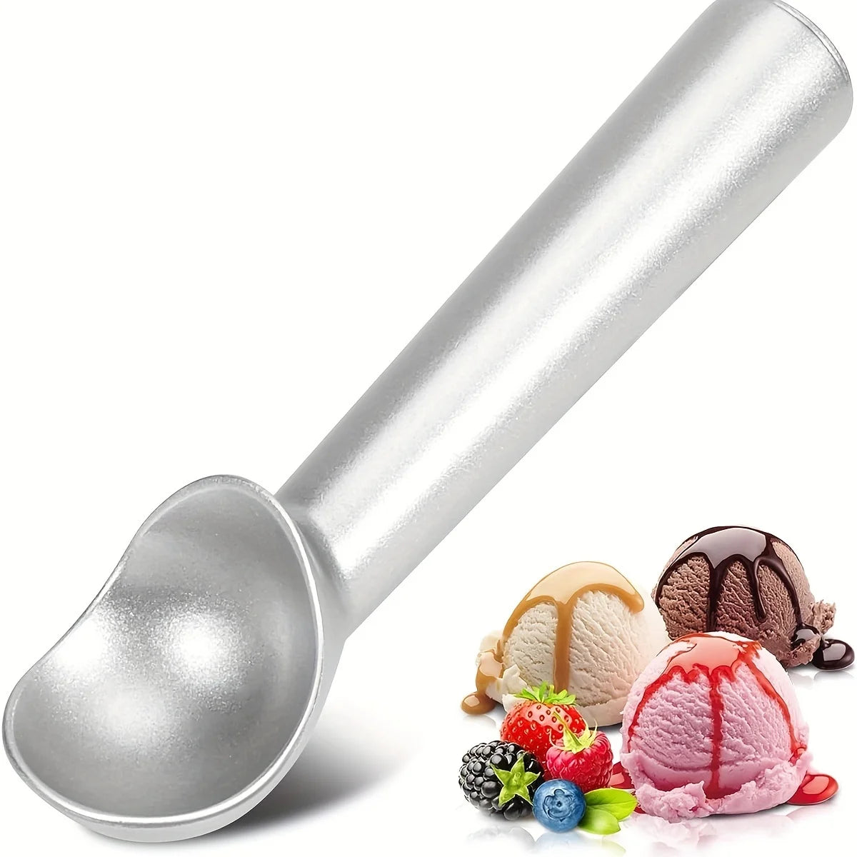 7 Inch Non-stick Lightweight Ice Cream Scoop Professional Black Silver Dishwasher Safe Cookie Scooper Ice-cream Spade