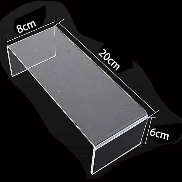 U Shape Acrylic Display Riser Stand, Clear Jewelry Display Riser Shelf Showcase For Dessert Cupcake Shoes Anime Figure Display