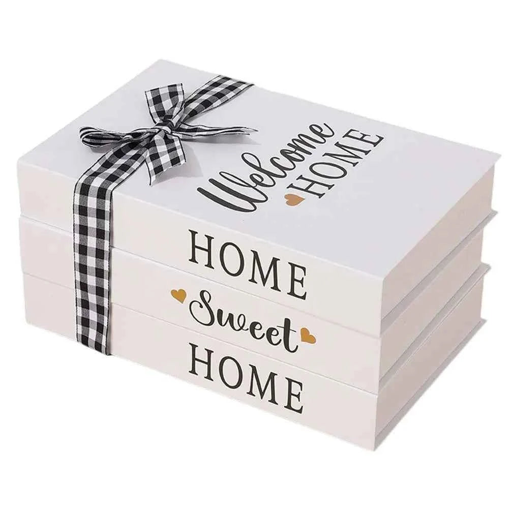 Decorative Book Stacks Folding Simulation Books Farmhouse Style Decor Charming Bookshelf Decoration Bookshelf Decor