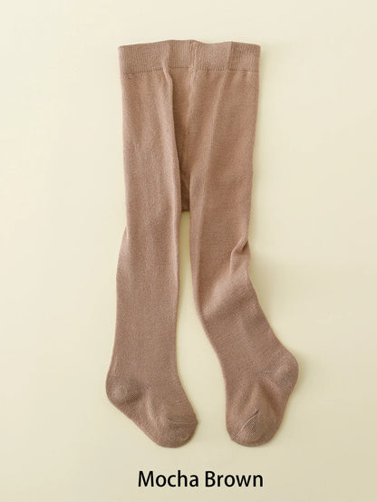 New Baby Girls Pantyhose Newborn Elastic Waist Solid Color Stockings Slim Fit Socks Tights for Casual Daily