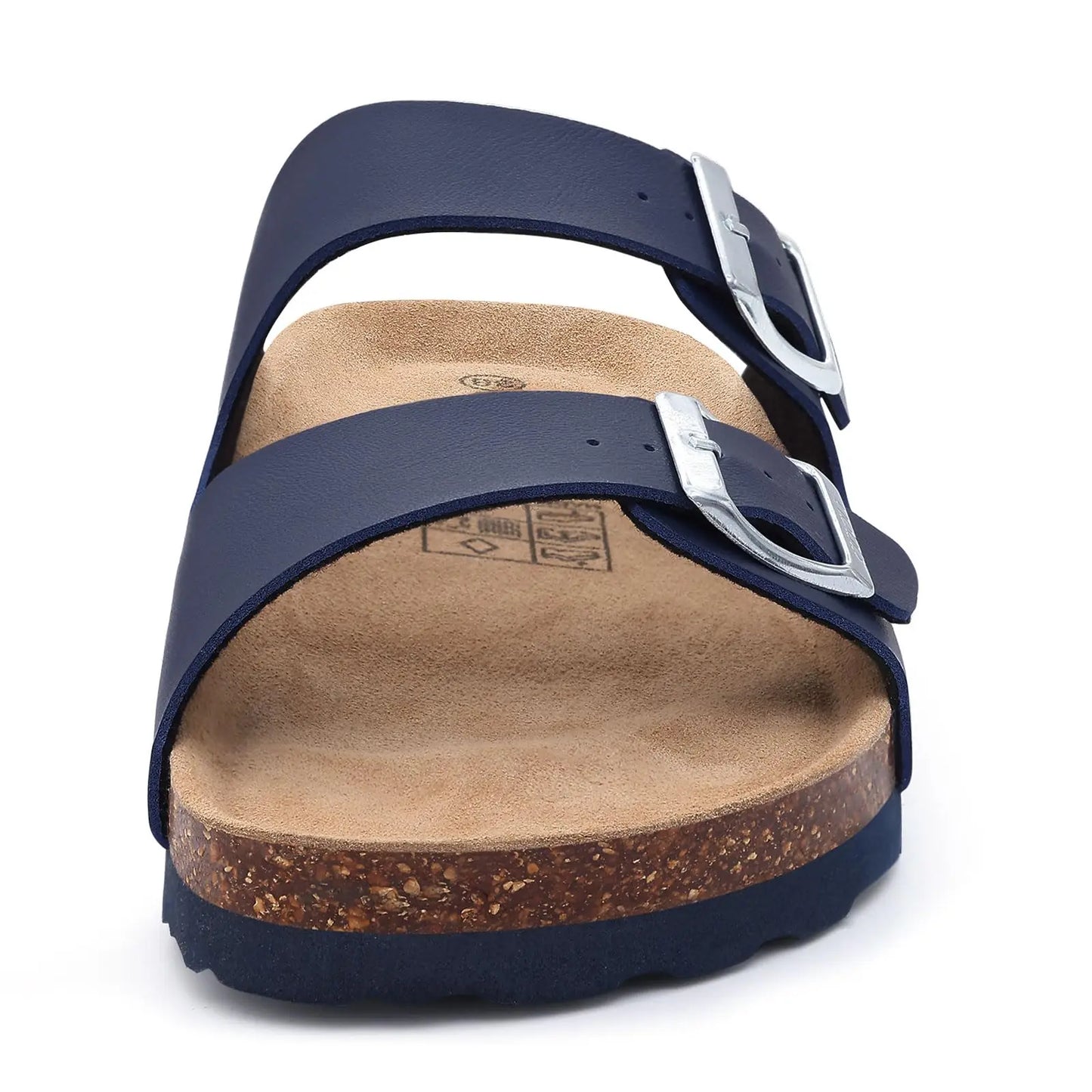 Crestar Classic Women's Cork Slippers – Double Buckle Leather Beach Sandal Clogs