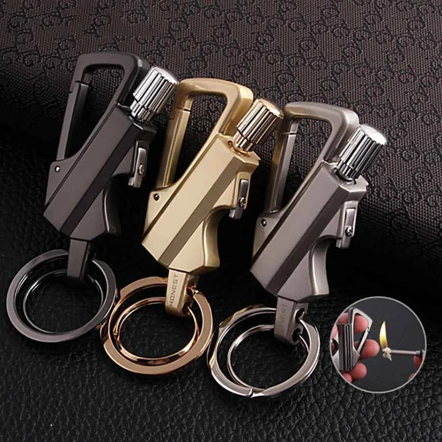 New Multifunctional Match coal oil Lighter Outdoor Waterproof Portable Wine Open Keychain Men Smoking Accessories Gifts