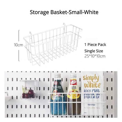 New DIY Pegboard Accessories Hanging Shelf Storage Hooks Wall Organizer No Punching Crafts Organization For Garage Kitchen Room