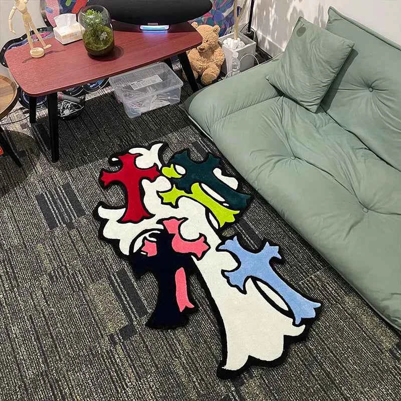 Carpet American Trendy Brand Irregular Household European and American Light Luxury Creative Bedside Bedroom Floor Mat