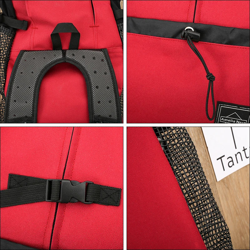 Breathable Nylon Dog Carrier Backpack — Outdoor Travel Bag for Small & Medium Dogs