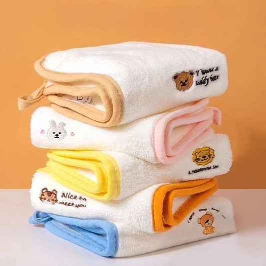 5-Piece Coral Fleece Burp Cloth & Face Towel Set